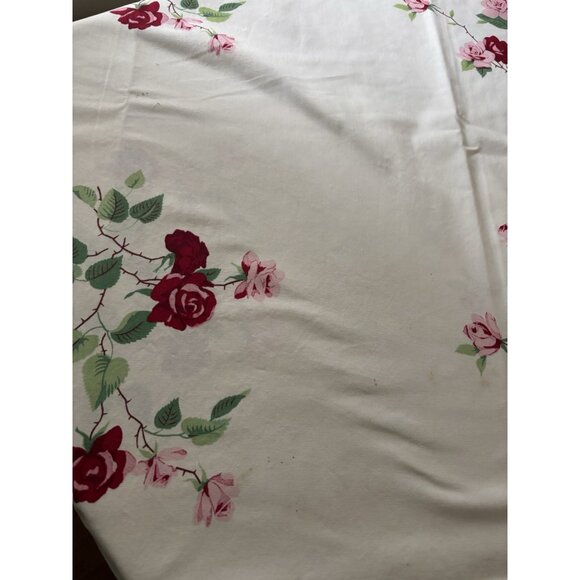 Vintage Duchess Rose Wilendur Vintage Tablecloth 54x66 Long Rectangle Cottage - Picture 12 of 14
